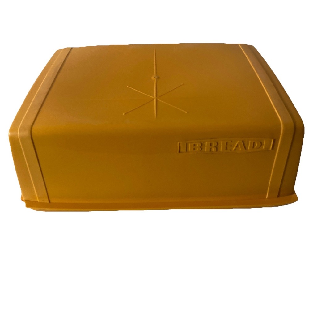 Lustro-Ware, Plastic Vintage Retro Bread Box, Orange
